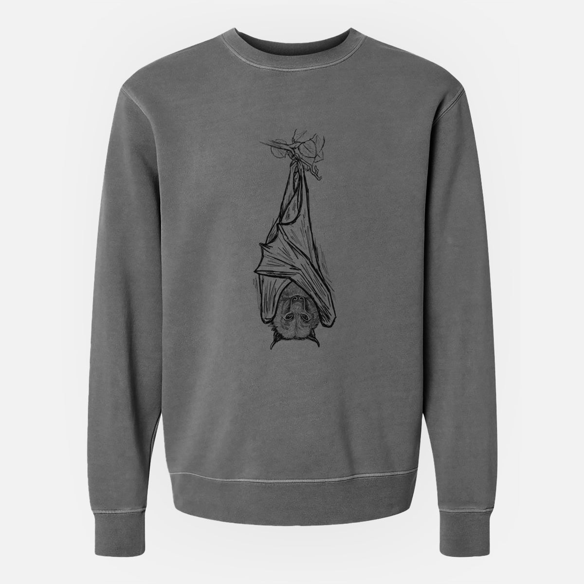 Pteropus vampyrus - Large Flying Fox - Unisex Pigment Dyed Crew Sweatshirt