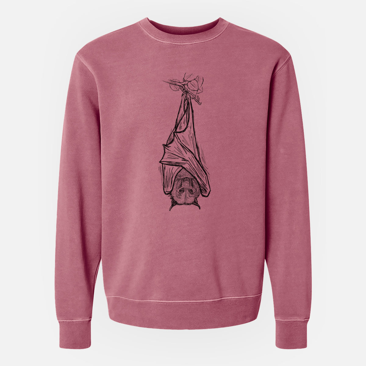 Pteropus vampyrus - Large Flying Fox - Unisex Pigment Dyed Crew Sweatshirt