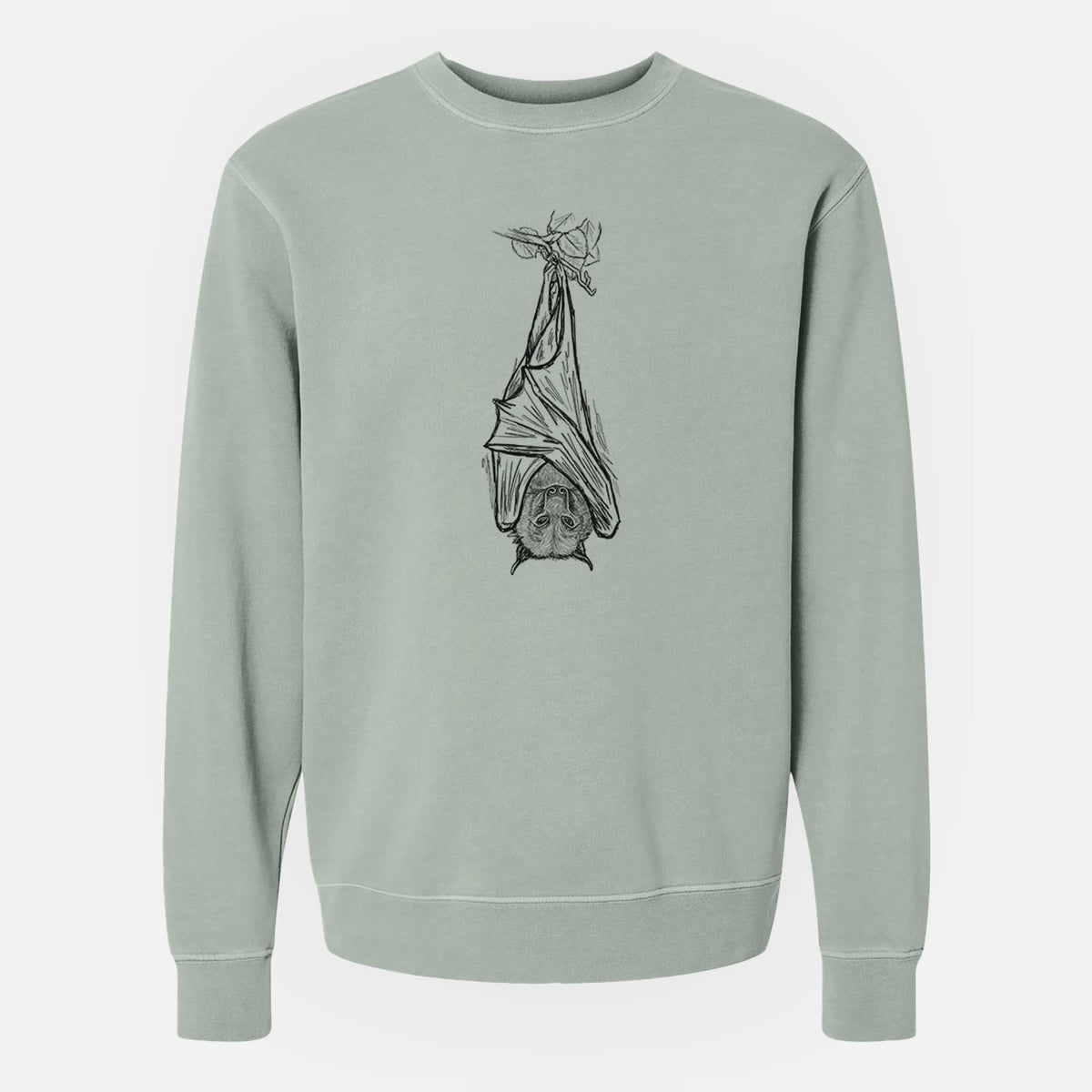 Pteropus vampyrus - Large Flying Fox - Unisex Pigment Dyed Crew Sweatshirt