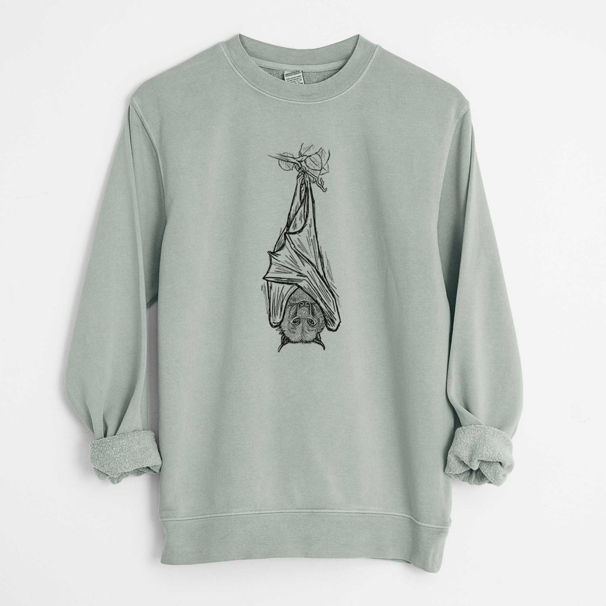 Pteropus vampyrus - Large Flying Fox - Unisex Pigment Dyed Crew Sweatshirt