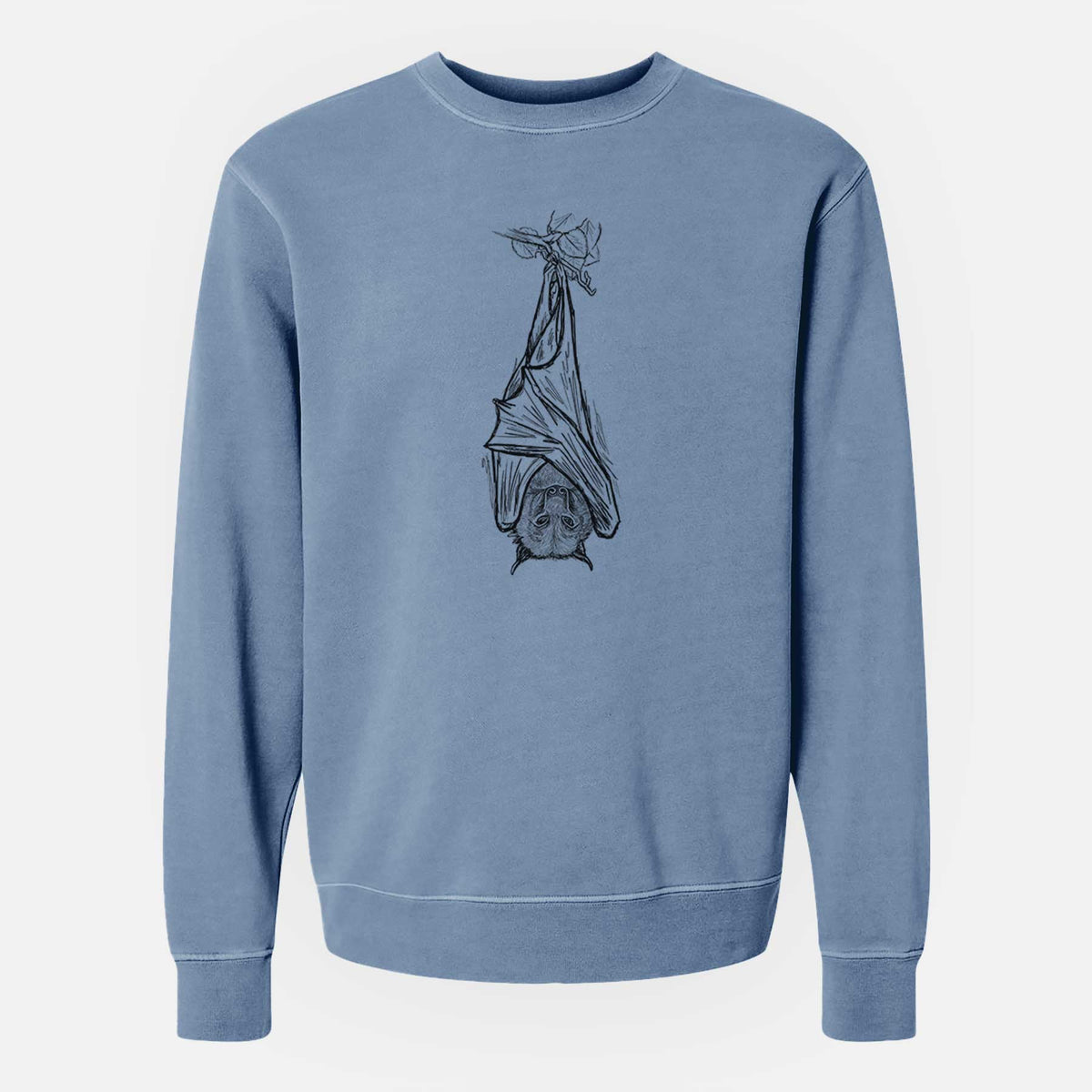 Pteropus vampyrus - Large Flying Fox - Unisex Pigment Dyed Crew Sweatshirt