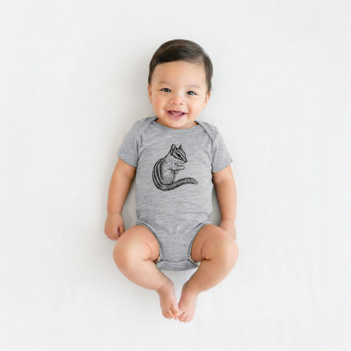 Chipmunk - Neotamias minimus - Baby Fine Jersey Bodysuit