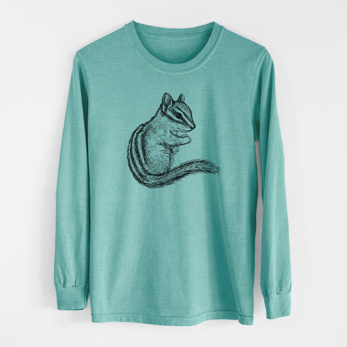 Chipmunk - Neotamias minimus - Men&#39;s Heavyweight 100% Cotton Long Sleeve