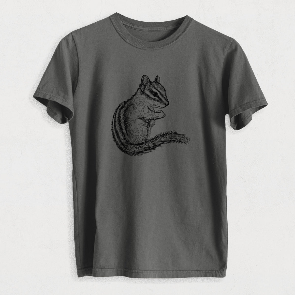 Chipmunk - Neotamias minimus - Heavyweight Men&#39;s 100% Organic Cotton Tee