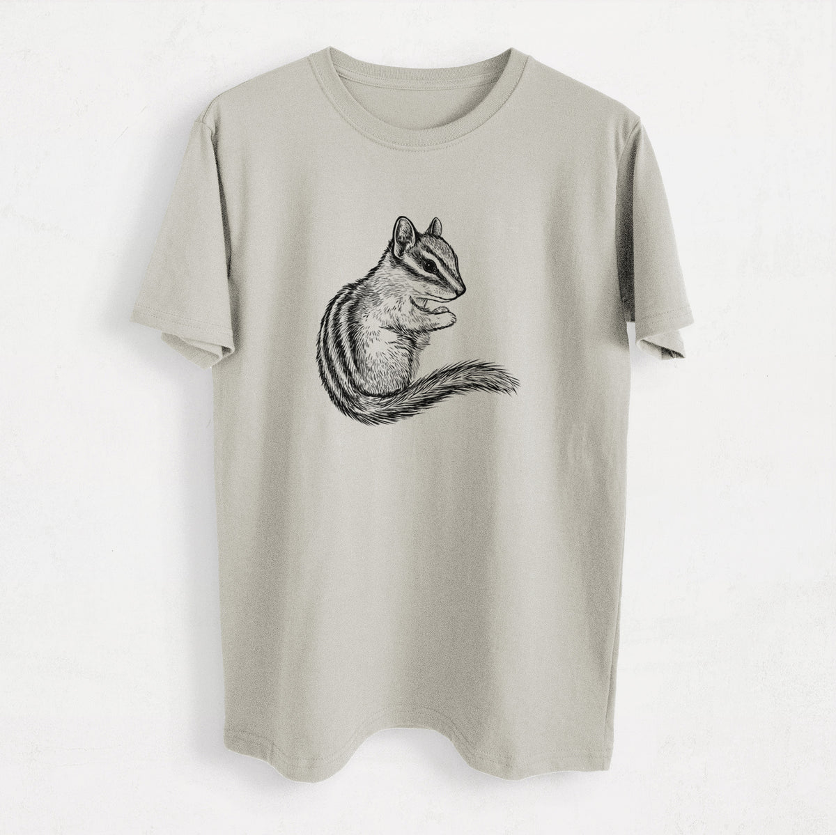 Chipmunk - Neotamias minimus - Heavyweight Men&#39;s 100% Organic Cotton Tee