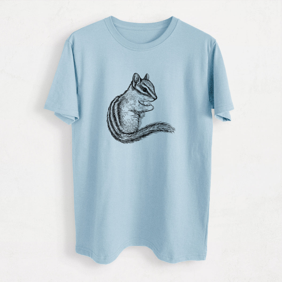 Chipmunk - Neotamias minimus - Heavyweight Men&#39;s 100% Organic Cotton Tee