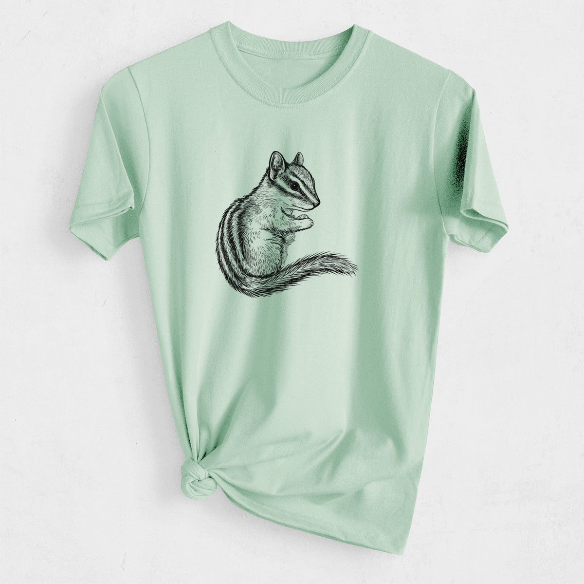 Chipmunk - Neotamias minimus - Heavyweight Men&#39;s 100% Organic Cotton Tee