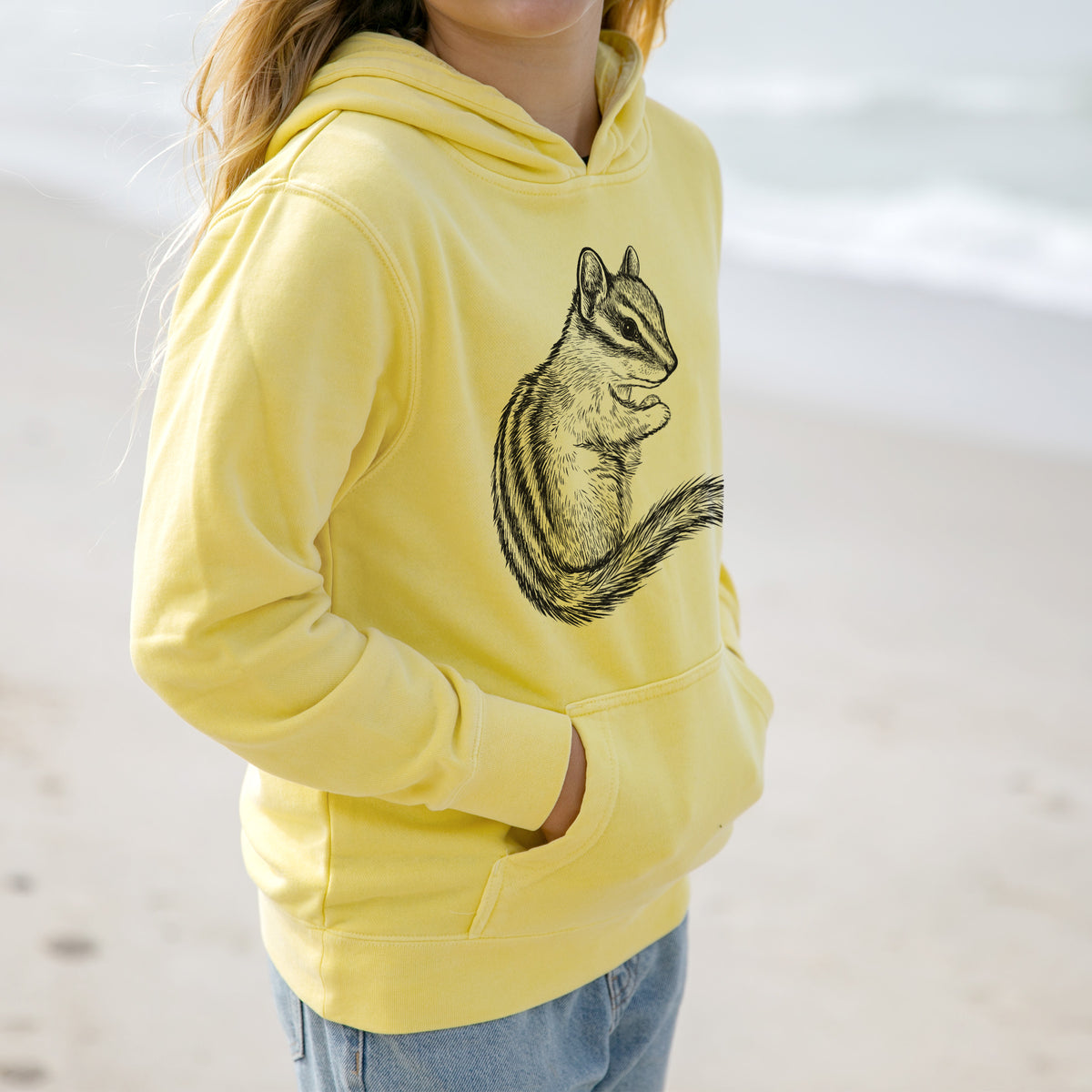 Chipmunk - Neotamias minimus - Youth Pigment Dyed Hoodie