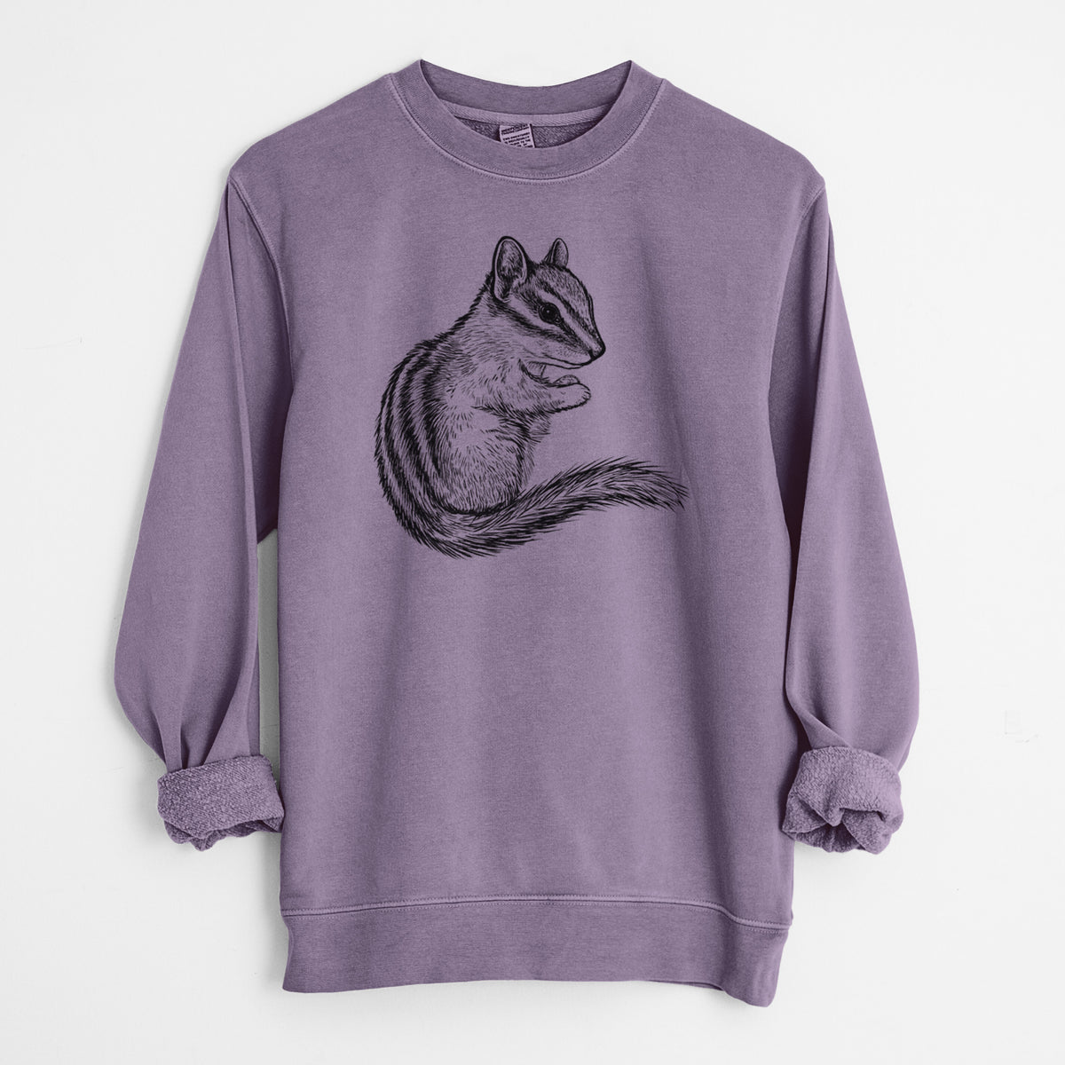 Chipmunk - Neotamias minimus - Unisex Pigment Dyed Crew Sweatshirt