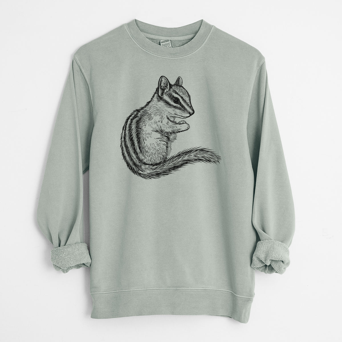 Chipmunk - Neotamias minimus - Unisex Pigment Dyed Crew Sweatshirt