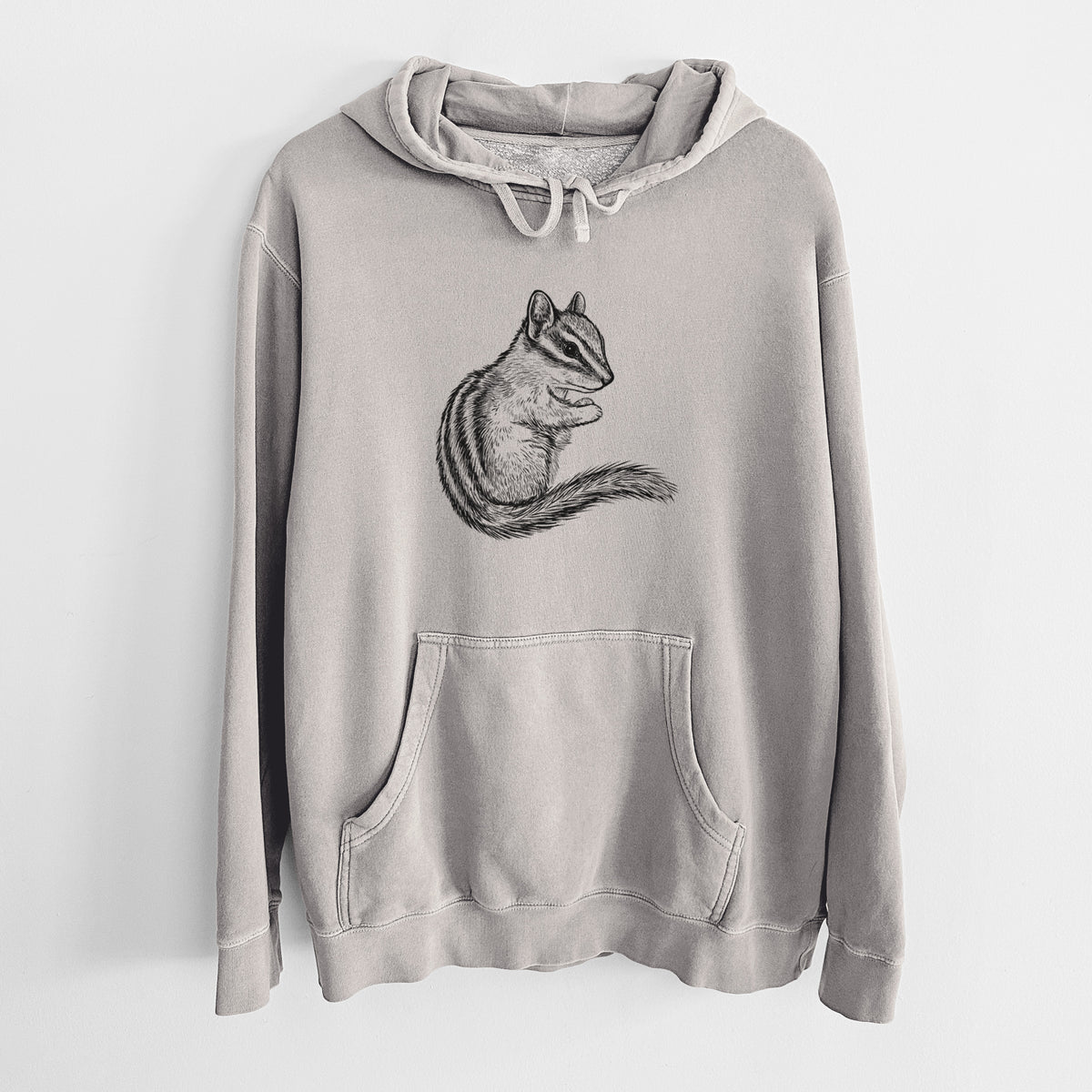 Chipmunk - Neotamias minimus - Unisex Pigment Dyed Hoodie