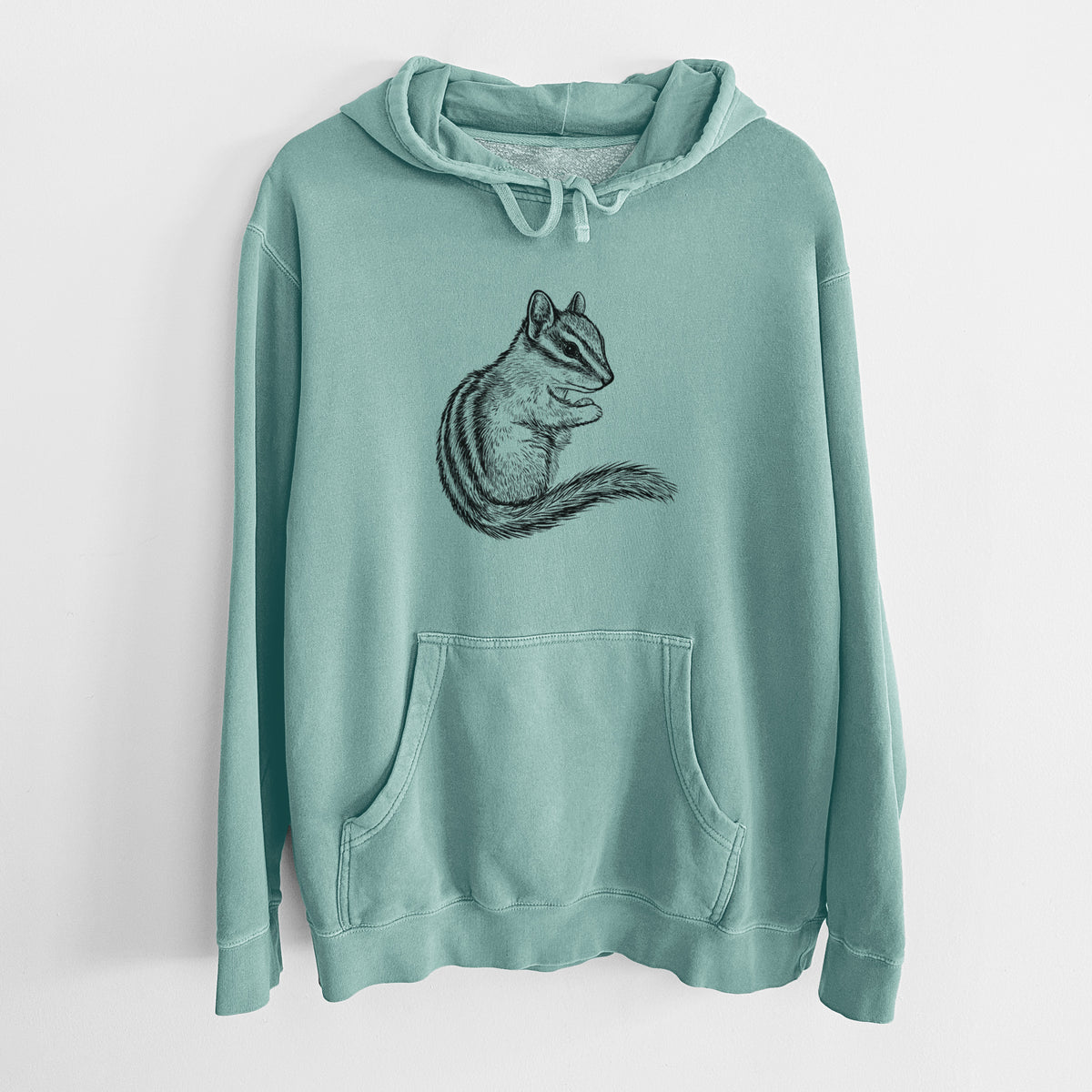 Chipmunk - Neotamias minimus - Unisex Pigment Dyed Hoodie