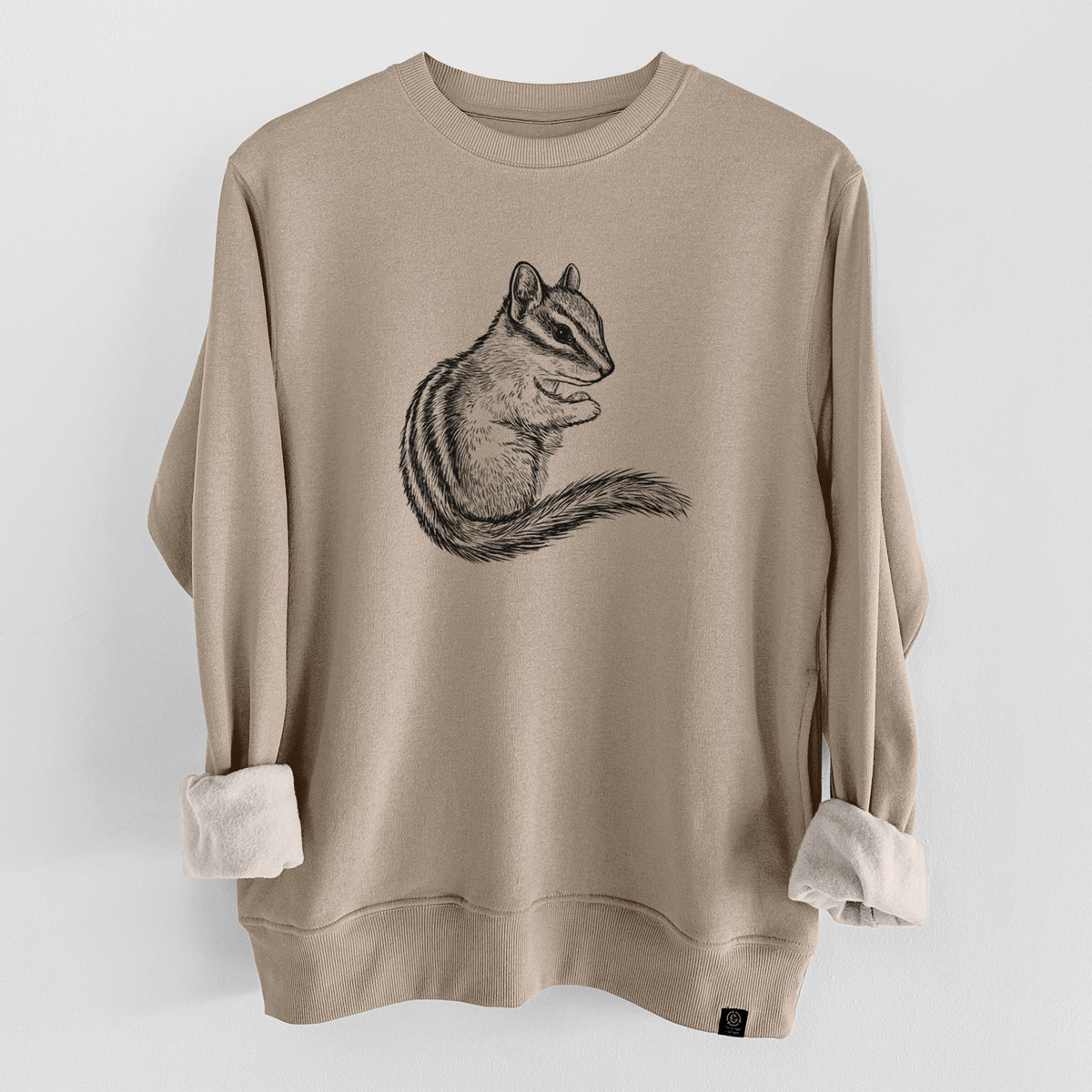 Chipmunk - Neotamias minimus  - Unisex Reclaimed Crewneck Sweatshirt