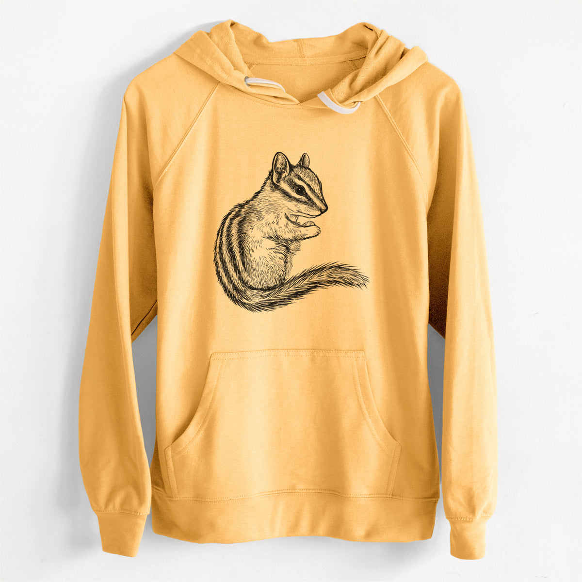 Chipmunk - Neotamias minimus  - Unisex Slim Fit Loopback Terry Hoodie