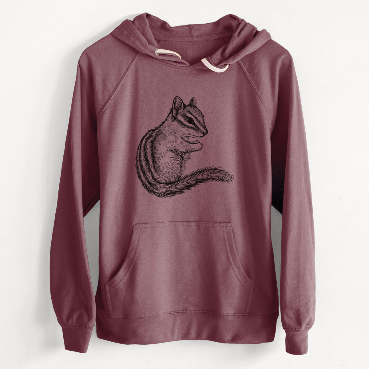 Chipmunk - Neotamias minimus  - Unisex Slim Fit Loopback Terry Hoodie