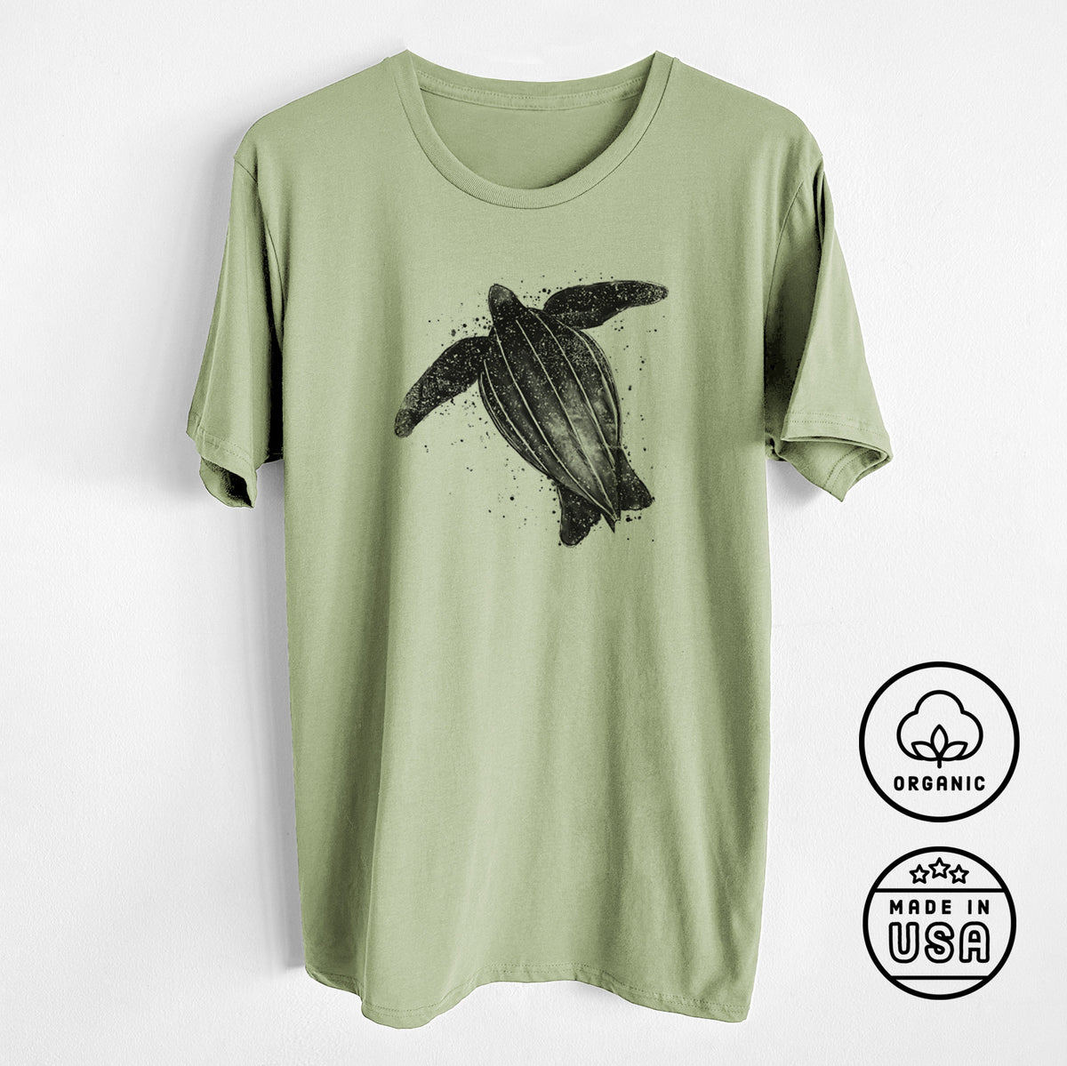 CLOSEOUT - Leatherback - Dermochelys coriacea - Unisex Crewneck - Made in USA - 100% Organic Cotton