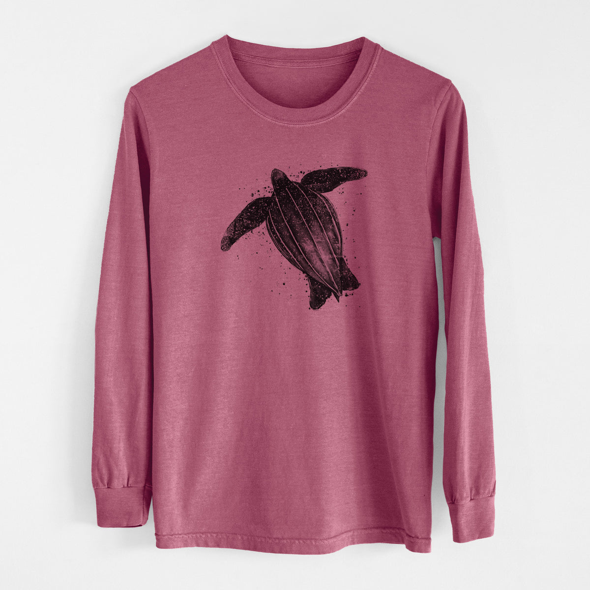 Leatherback - Dermochelys coriacea - Men&#39;s Heavyweight 100% Cotton Long Sleeve