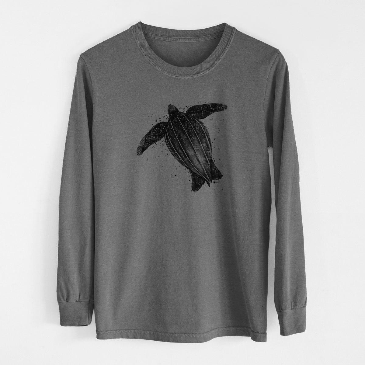 Leatherback - Dermochelys coriacea - Men&#39;s Heavyweight 100% Cotton Long Sleeve