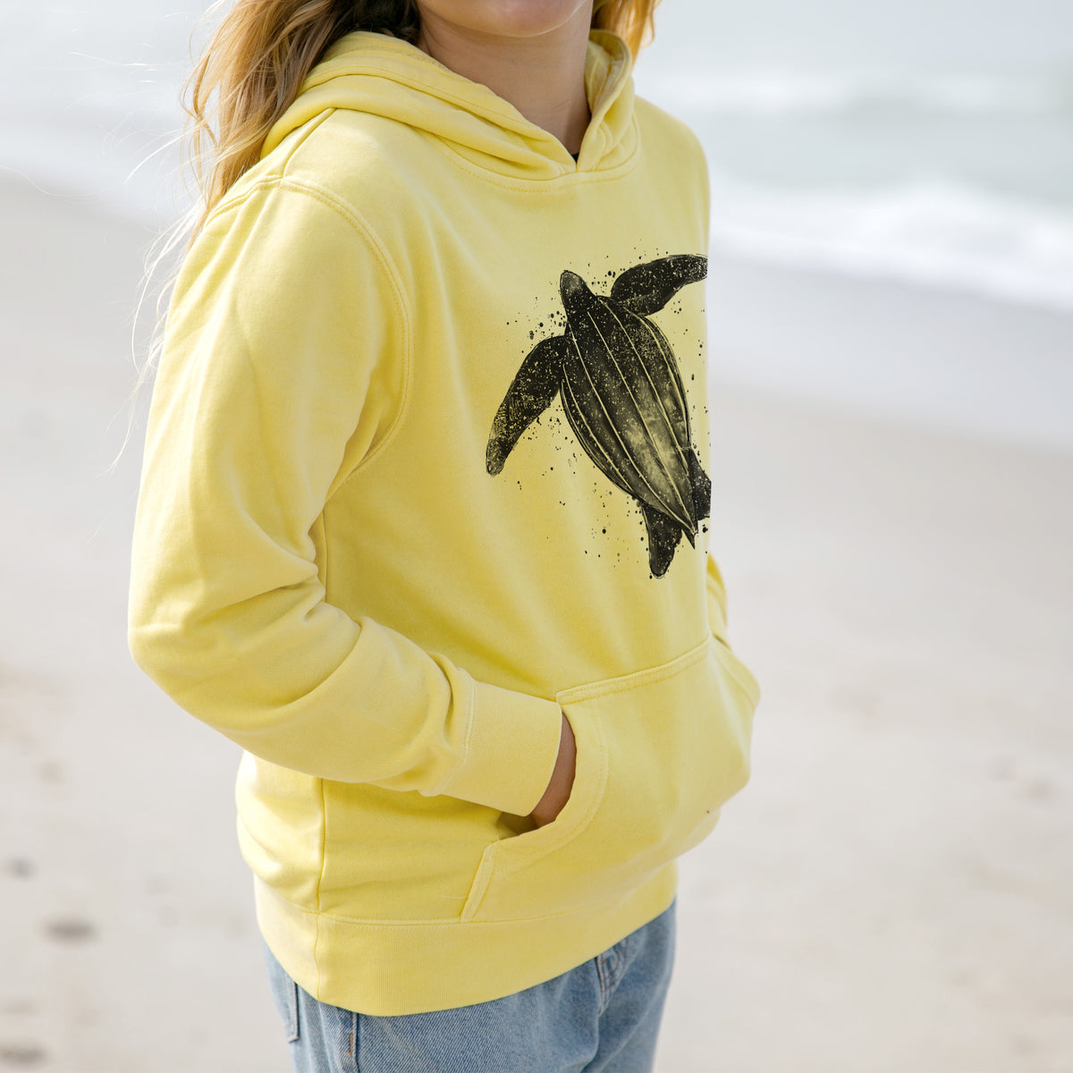 Leatherback - Dermochelys coriacea - Youth Pigment Dyed Hoodie