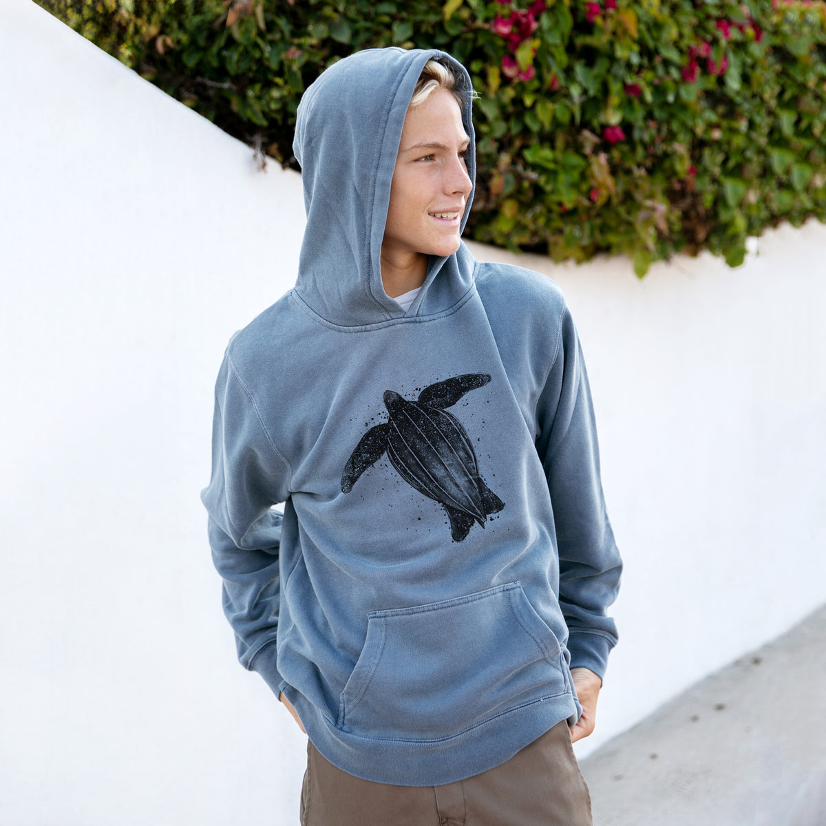 Leatherback - Dermochelys coriacea - Youth Pigment Dyed Hoodie