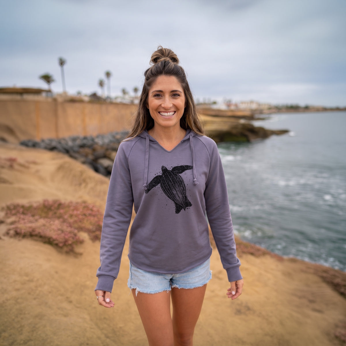 Leatherback - Dermochelys coriacea - Cali Wave Hooded Sweatshirt