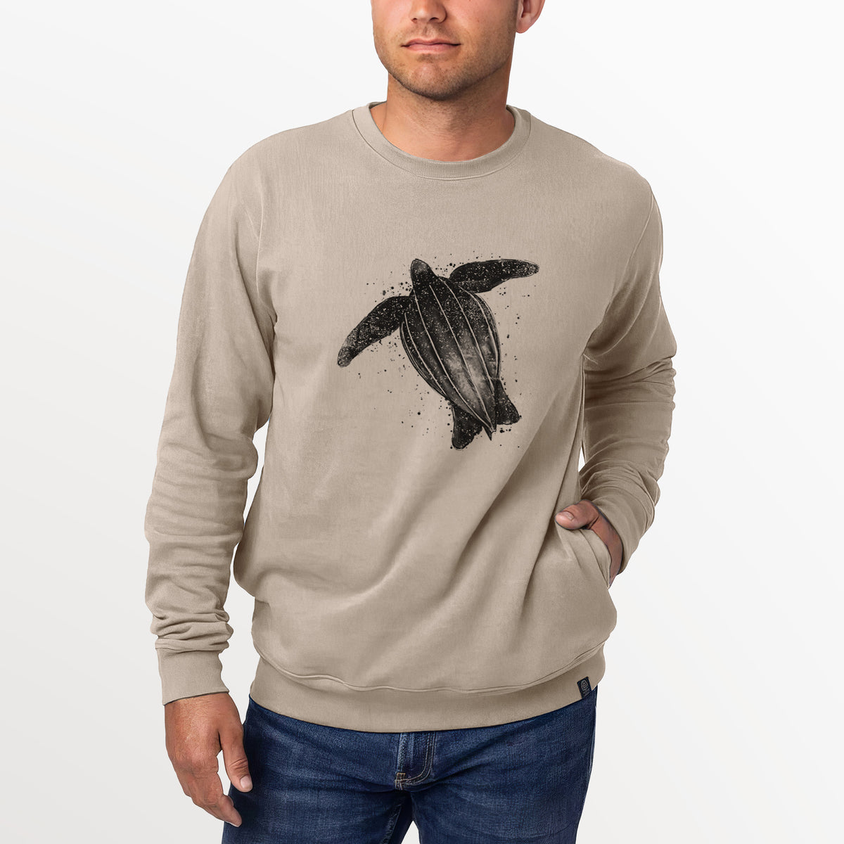 Leatherback - Dermochelys coriacea  - Unisex Reclaimed Crewneck Sweatshirt