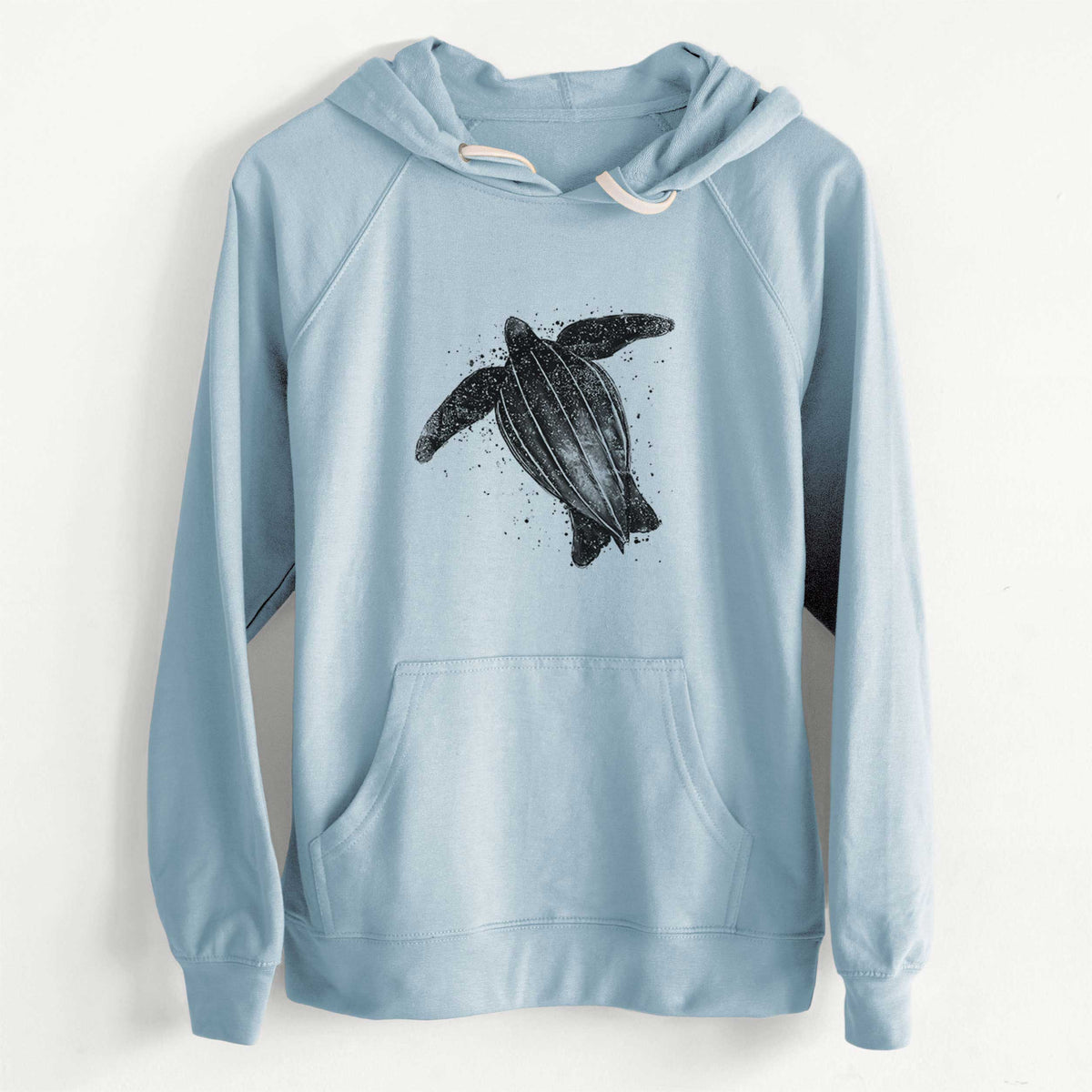 CLEARANCE - Leatherback - Dermochelys coriacea  - Unisex Slim Fit Loopback Terry Hoodie