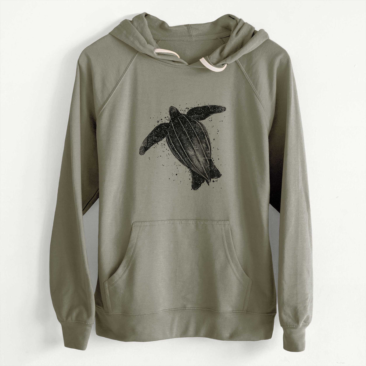 CLEARANCE - Leatherback - Dermochelys coriacea  - Unisex Slim Fit Loopback Terry Hoodie