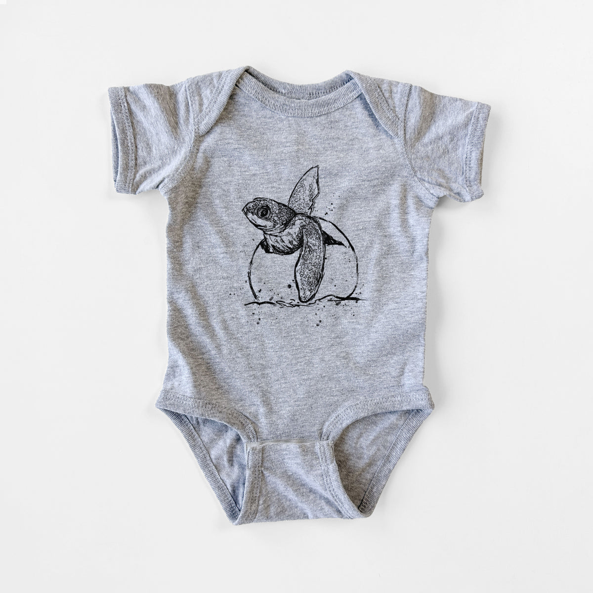 Leatherback Turtle Hatching - Baby Fine Jersey Bodysuit