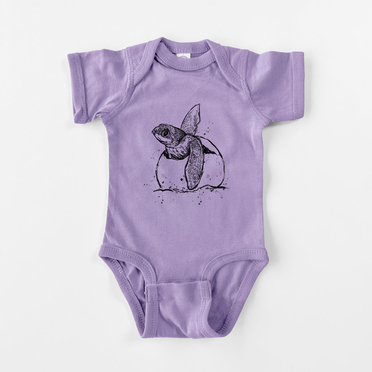 Leatherback Turtle Hatching - Baby Fine Jersey Bodysuit
