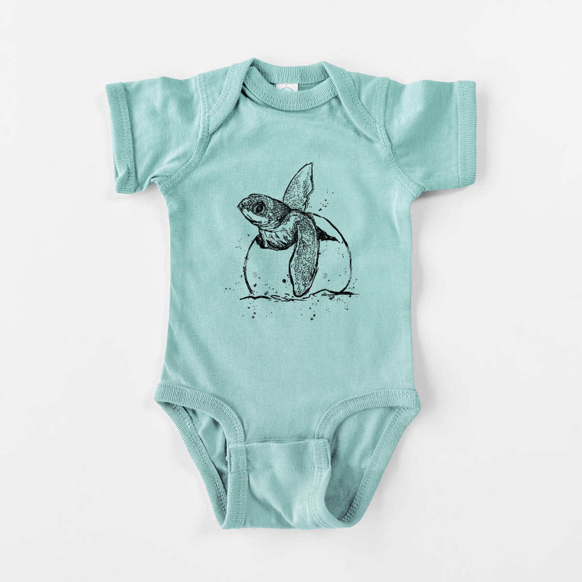 Leatherback Turtle Hatching - Baby Fine Jersey Bodysuit