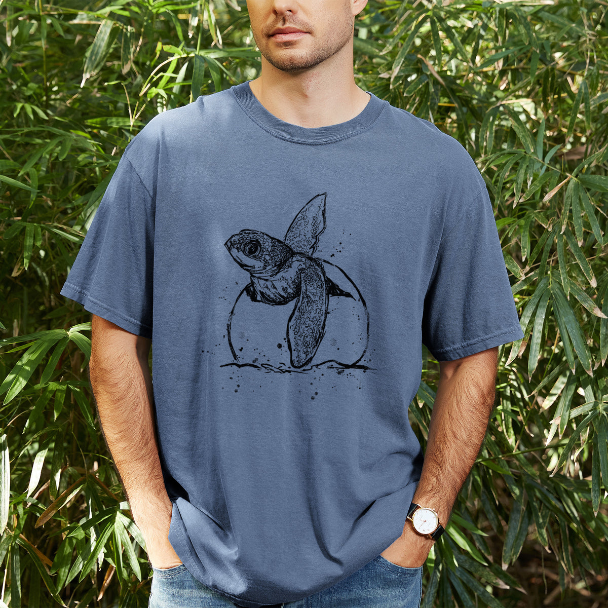 Leatherback Turtle Hatching - Unisex Comfort Colors Garment-Dyed Heavyweight T-shirt