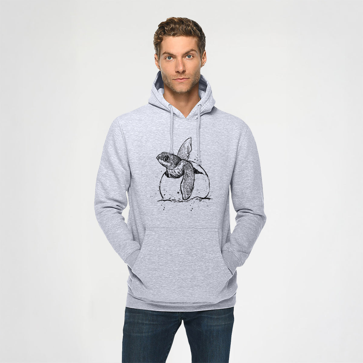 Leatherback Turtle Hatching - Heavyweight Fleece Hoodie