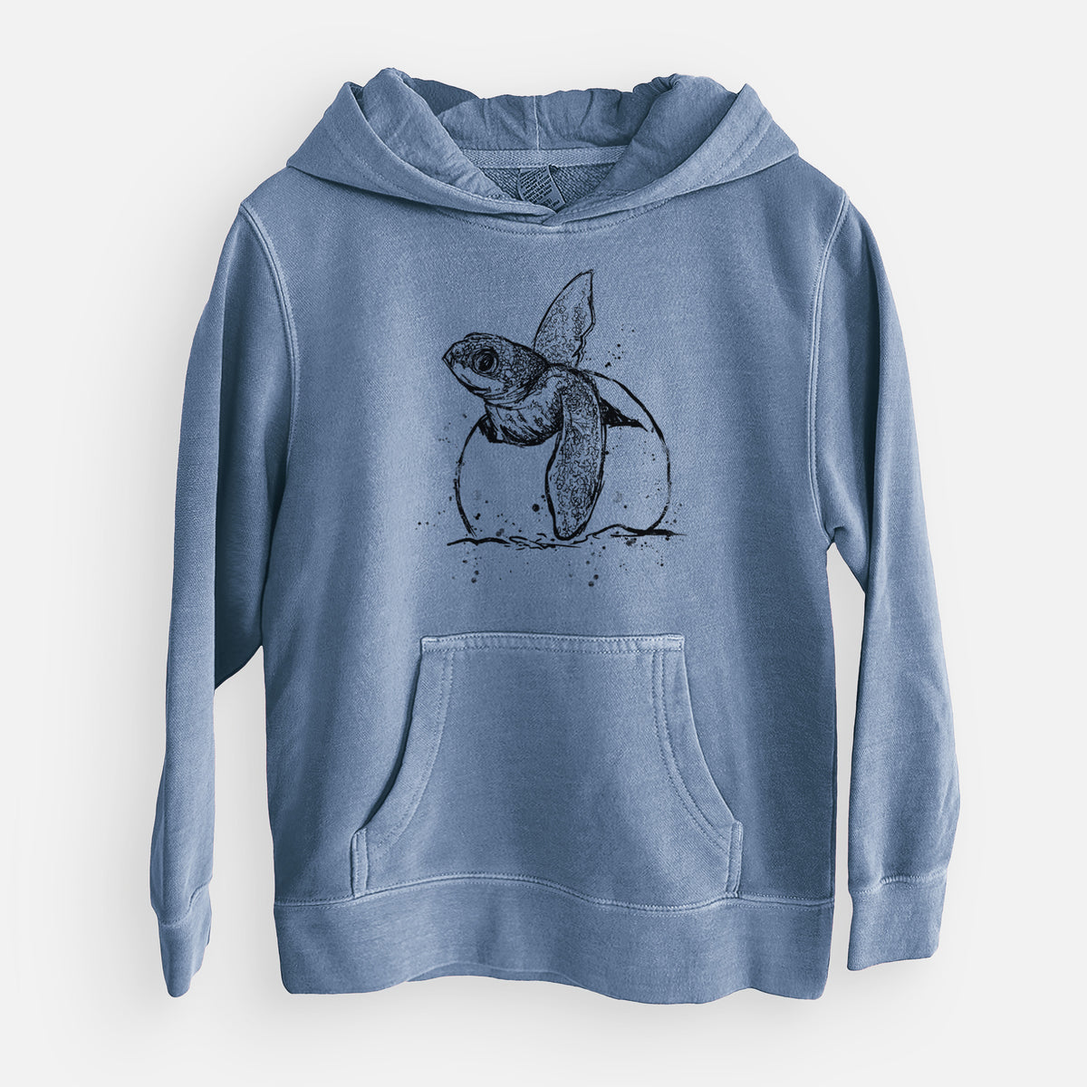 Leatherback Turtle Hatching - Youth Pigment Dyed Hoodie