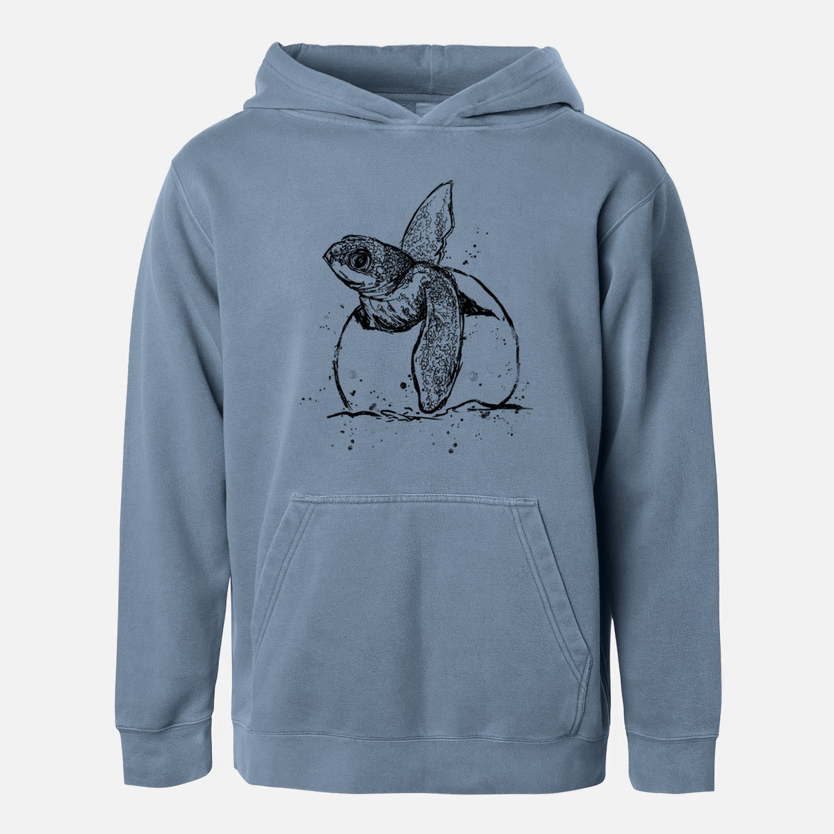 Leatherback Turtle Hatching - Youth Pigment Dyed Hoodie