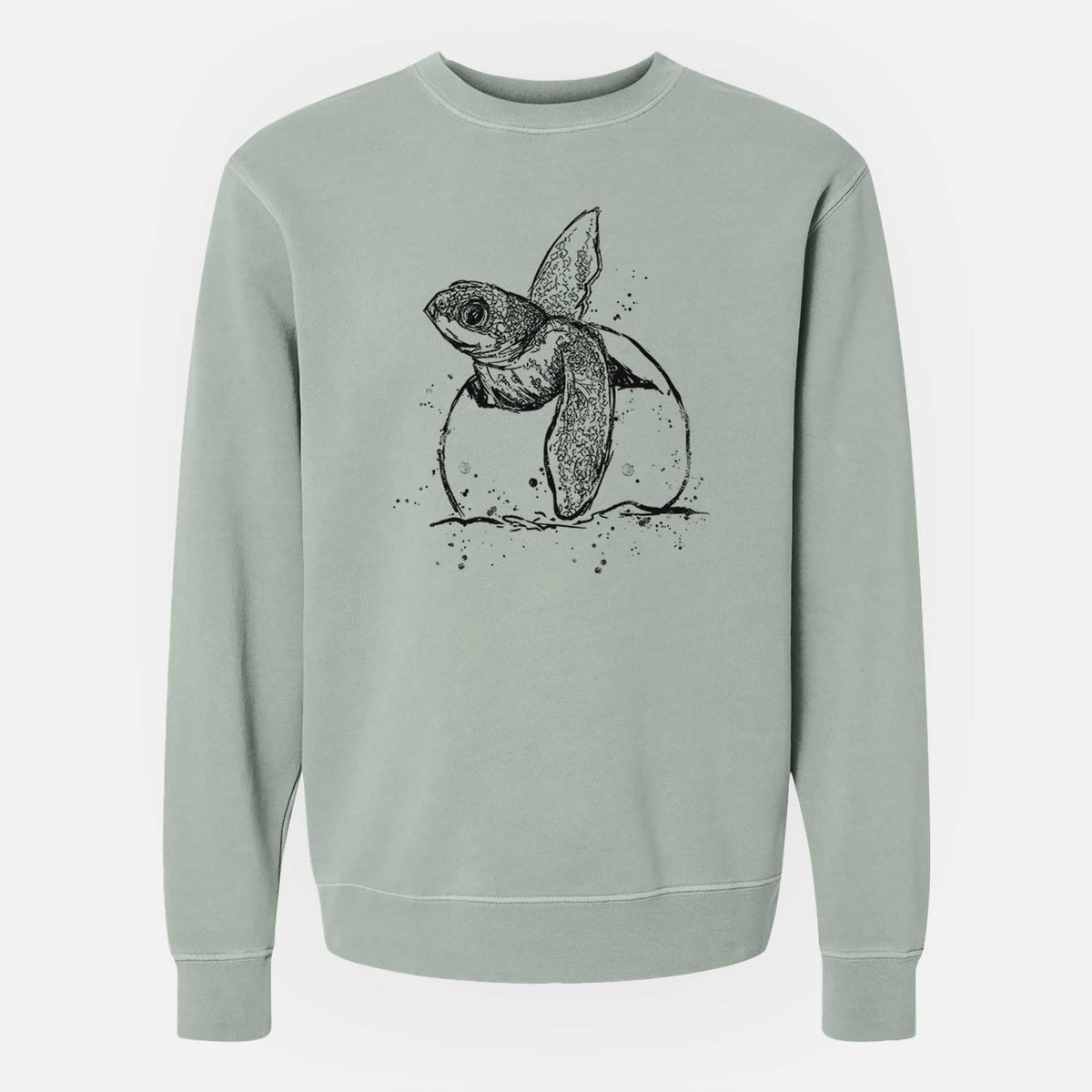 Leatherback Turtle Hatching - Unisex Pigment Dyed Crew Sweatshirt