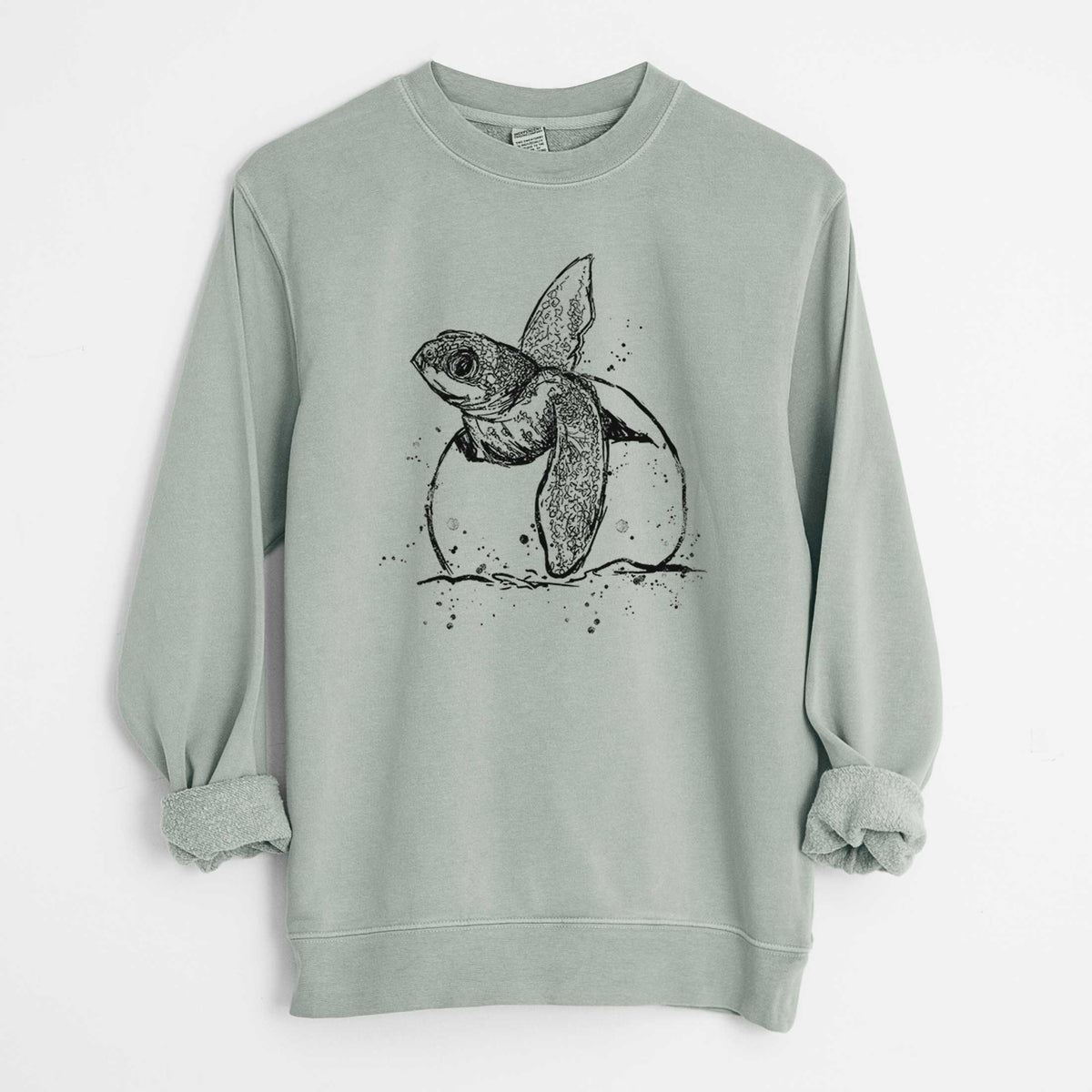 Leatherback Turtle Hatching - Unisex Pigment Dyed Crew Sweatshirt