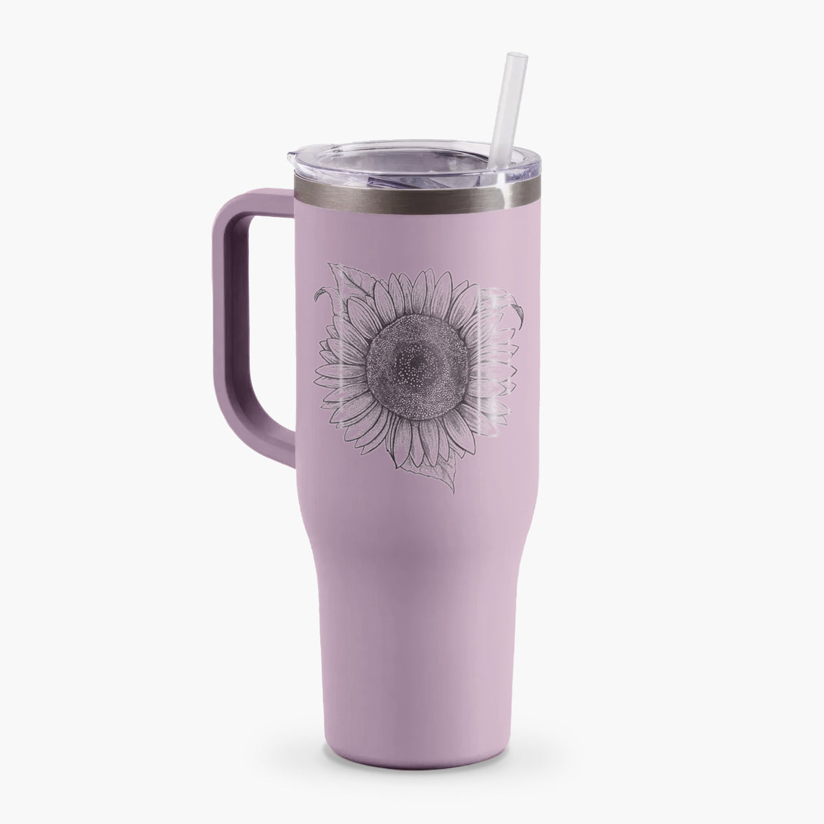 Lemon Queen Sunflower - Helianthus Annuus - 40oz Tumbler with Handle