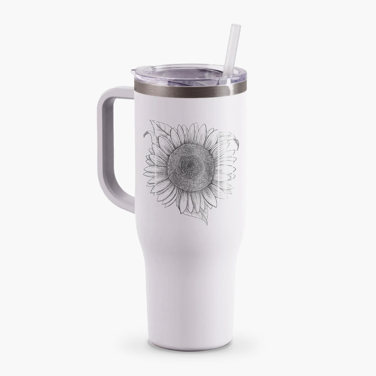 Lemon Queen Sunflower - Helianthus Annuus - 40oz Tumbler with Handle