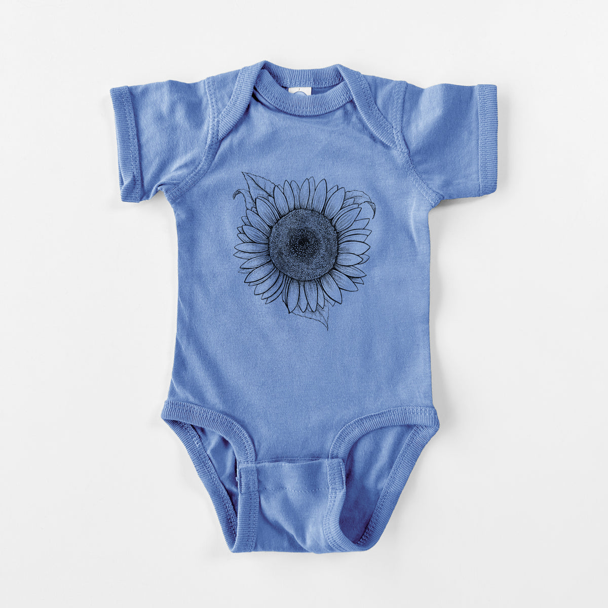 Lemon Queen Sunflower - Helianthus Annuus - Baby Fine Jersey Bodysuit