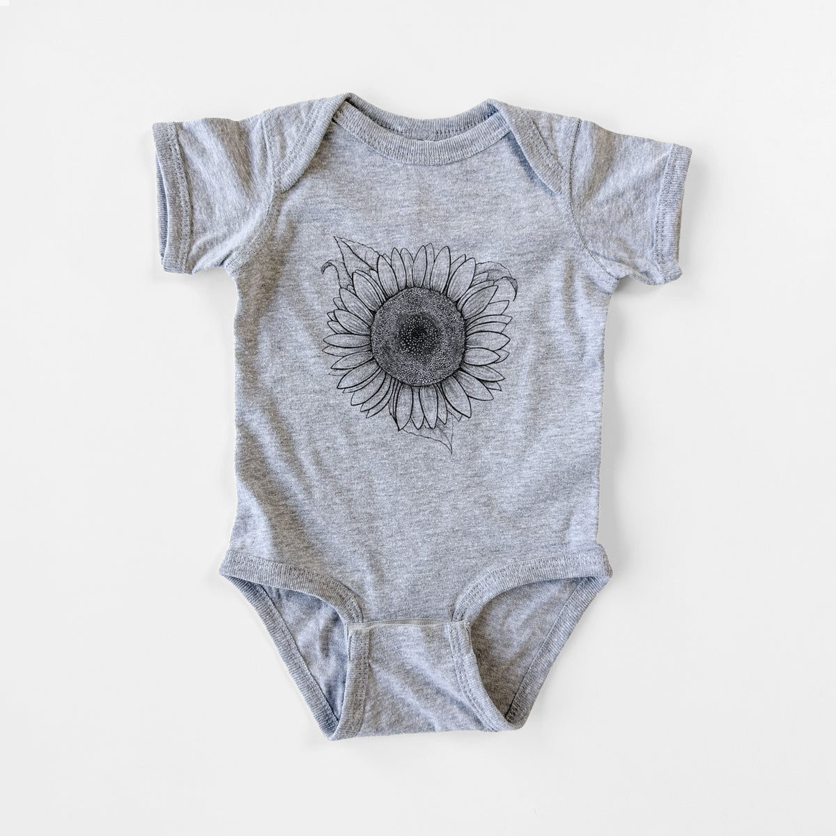 Lemon Queen Sunflower - Helianthus Annuus - Baby Fine Jersey Bodysuit