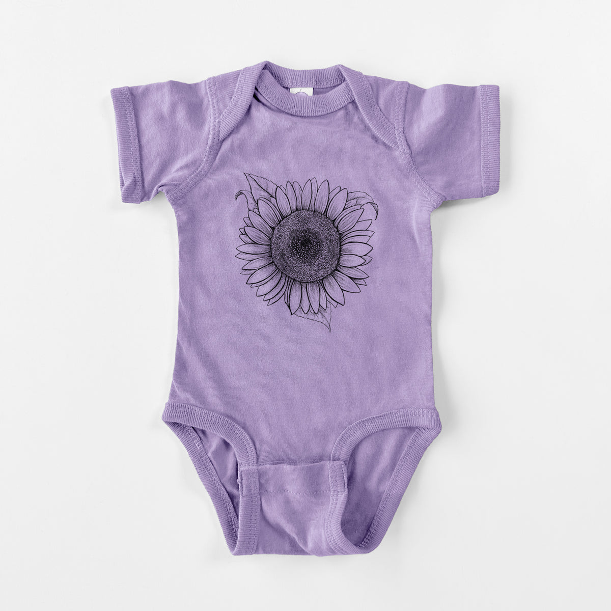 Lemon Queen Sunflower - Helianthus Annuus - Baby Fine Jersey Bodysuit