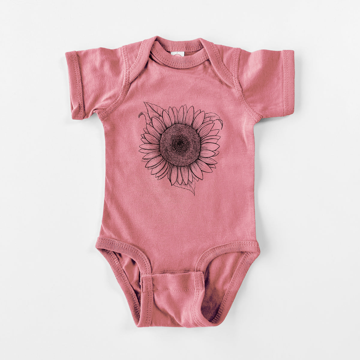 Lemon Queen Sunflower - Helianthus Annuus - Baby Fine Jersey Bodysuit