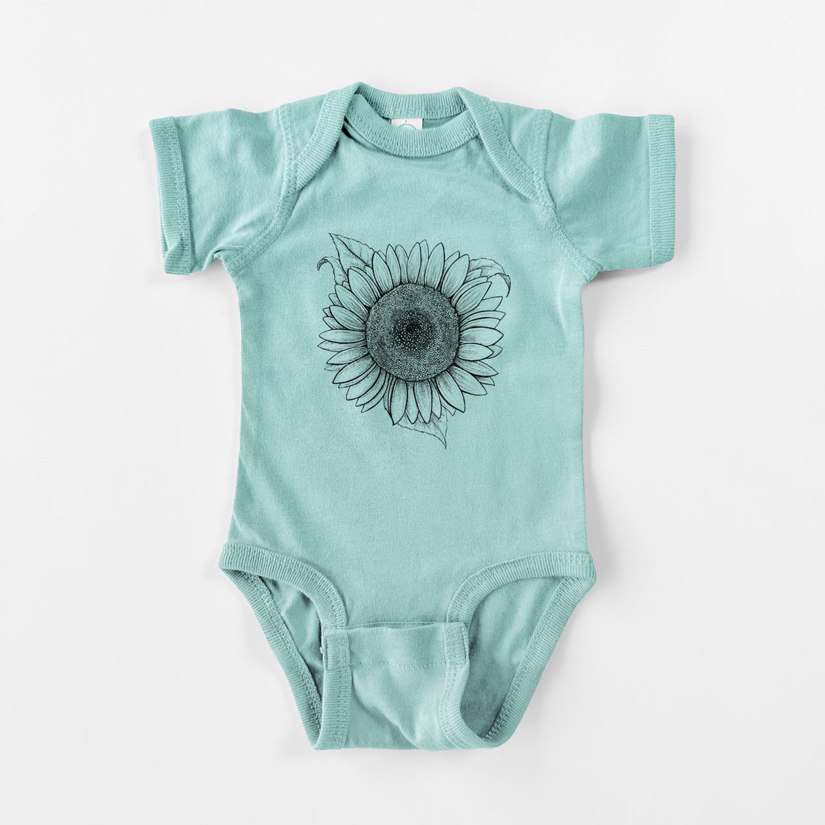 Lemon Queen Sunflower - Helianthus Annuus - Baby Fine Jersey Bodysuit