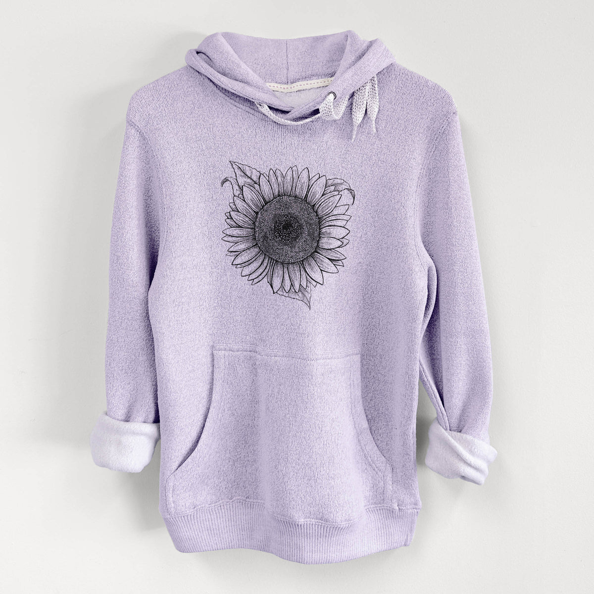 Lemon Queen Sunflower - Helianthus Annuus - Knit Hoodie