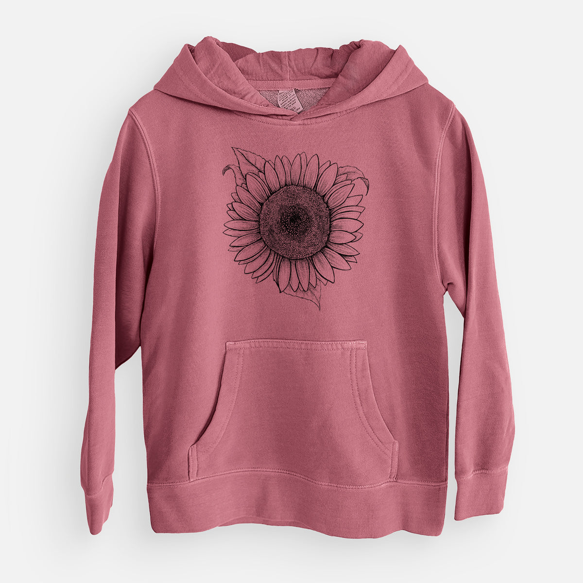 Lemon Queen Sunflower - Helianthus Annuus - Youth Pigment Dyed Hoodie