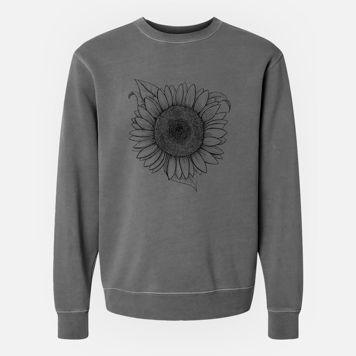 Lemon Queen Sunflower - Helianthus Annuus - Unisex Pigment Dyed Crew Sweatshirt