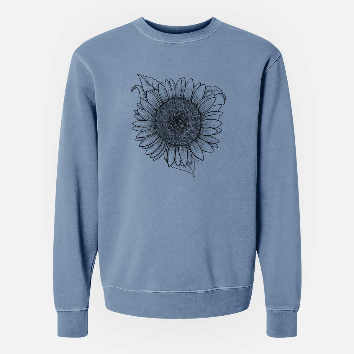 Lemon Queen Sunflower - Helianthus Annuus - Unisex Pigment Dyed Crew Sweatshirt