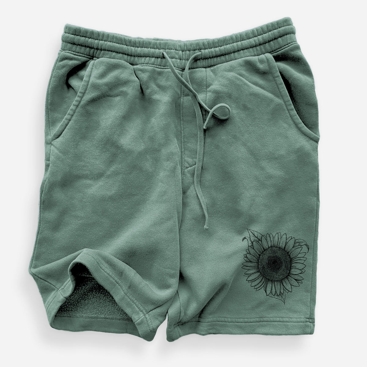 Lemon Queen Sunflower - Helianthus Annuus - Unisex Pigment Dyed Shorts