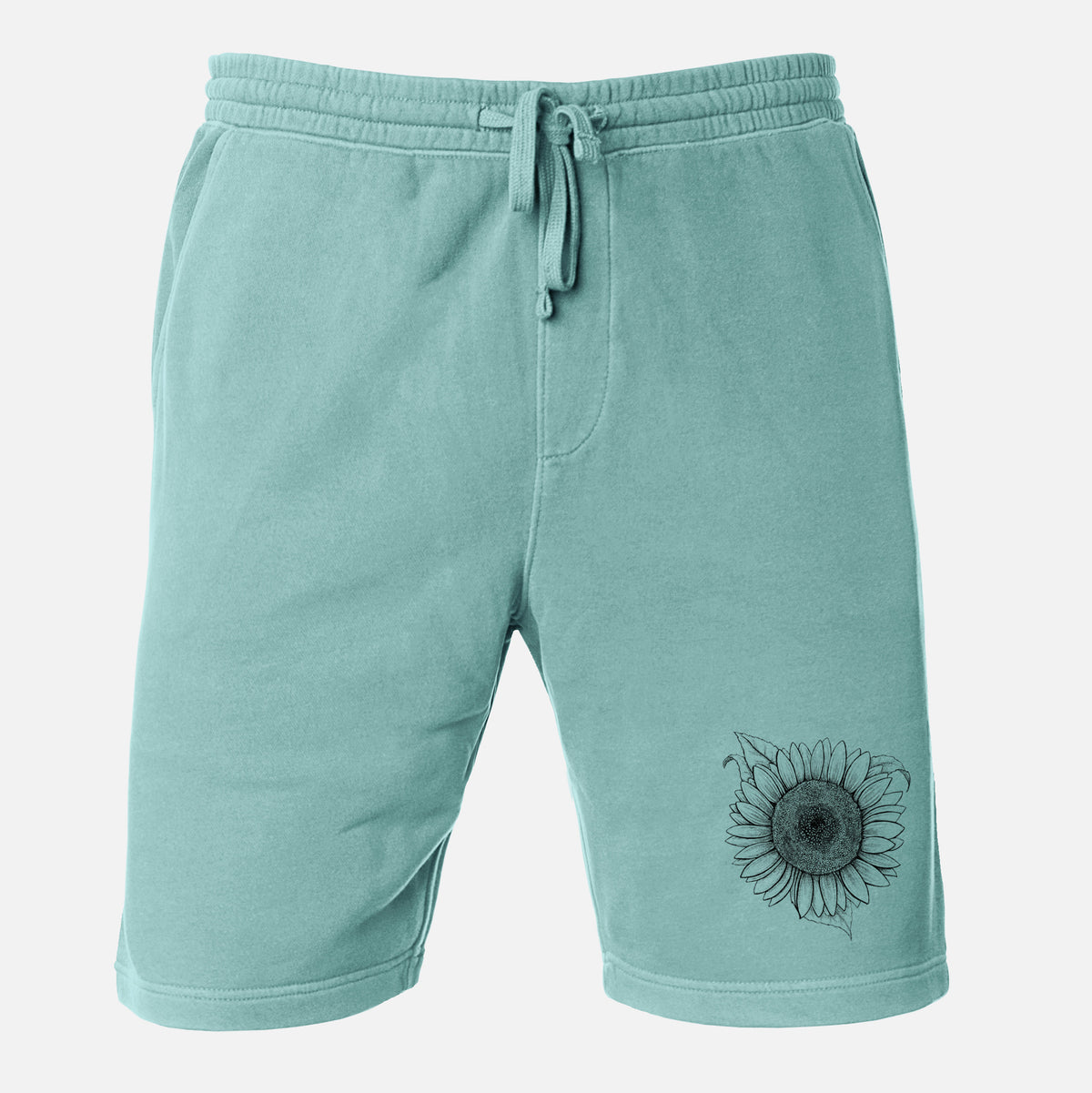 Lemon Queen Sunflower - Helianthus Annuus - Unisex Pigment Dyed Shorts